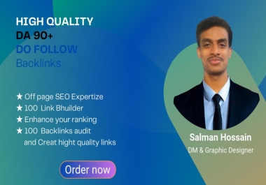 High-Quality DA 90+ Do-Follow Backlinks SEO Off-Page Optimization & Link Building