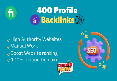 I will 400 SEO profile backlinks high quality da link building