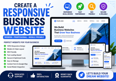 I Will Create a Modern Responsive Business Website That Converts