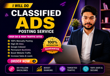 Get 70 Classified Ads Posting Service to Increase Visibility & Sales