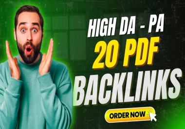 I will create 20 manual PDF submission backlinks for higher Google ranking