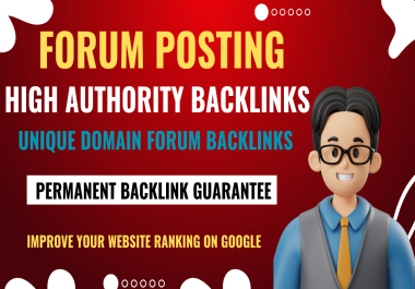I will Create 500 forum posting high authority forum backlinks on google