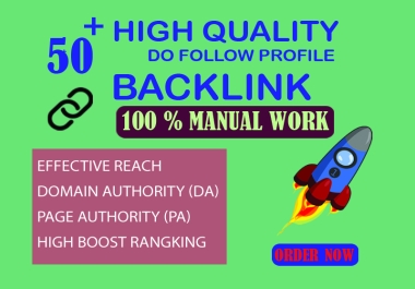 I Will Create Profile Backlinks With High DA & PA Manually