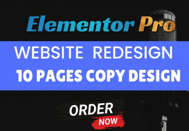 Elementor Pro Website Redesign & Page Cloning