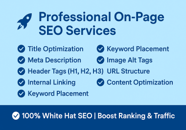I will do complete on-page SEO optimization for your website