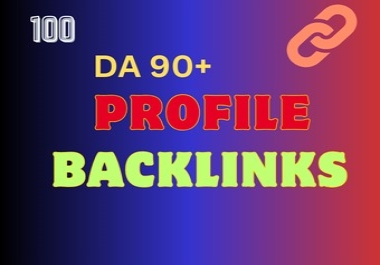 100 Da 90+ Profile Backlinks Service