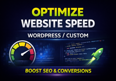 I will Optimize your WordPress or custom Websites speed and boost Ranking SEO