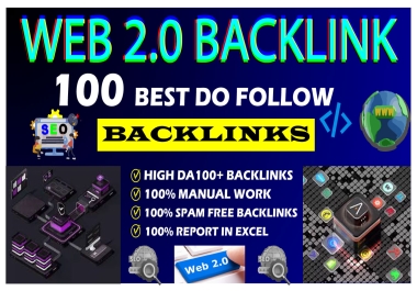 I will make 100 web 2. 0 backlinks within 12 Hours
