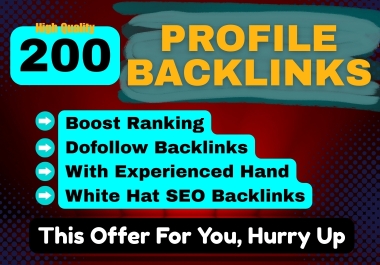 Provide HQ Profile Backlinks to Improve Your SEO Ranking