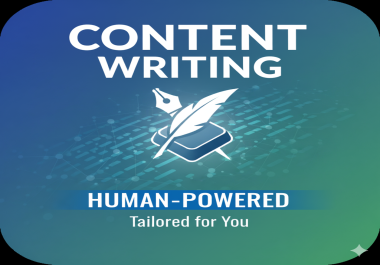 You will get 100 human content writing