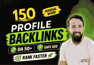 150 Profile Backlinks White Hat Link Building High Authority Sites to Increase Ranking