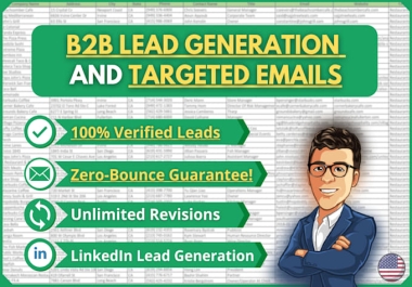 I will provide 100 verified B2B Business leads with Email List phone,  website and LinkedIn Leads