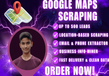 I will provide targeted business contact data from Google Maps