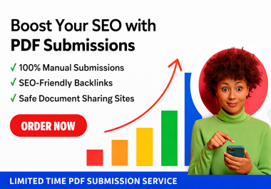 I will do manual 300 PDF submission backlinks to boost SEO safely