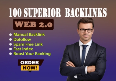 I'll create 100 superior Web 2.0 backlinks to improve the rating of your website