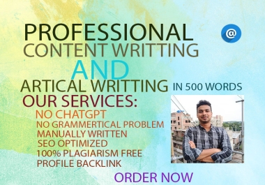 Professional Article Writing with high quality backlink