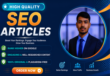 I Will Write 3 SEO-Optimized,  High-Quality Articles 1000+ Words Each