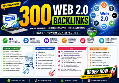 I will create high quality manual Web 2.0 backlinks with unique SEO content
