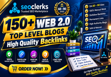 150+ High Quality Web 2.0 Dofollow Blog Backlinks