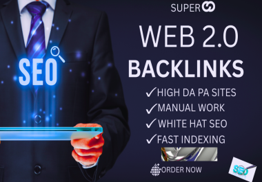 I will provide high DA Web 2.0 backlinks manually