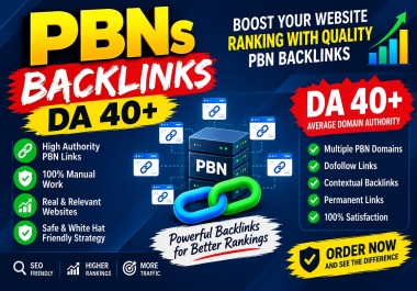 Provide 100 High Quality DA 40+ PBN Links