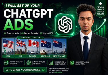 I will run chatgpt ads for USA UK canada australia and new zealand