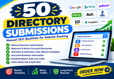 Directory Submissions - Manual SEO Backlinks for Website Ranking