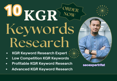 I Work KGR Keyword Research for Low Competition SEO Ranking