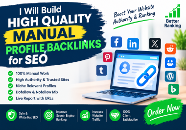 I Will Build High Quality Manual Profile Backlinks for SEO