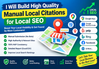 I Will Build High Quality Manual Local Citations for Local SEO