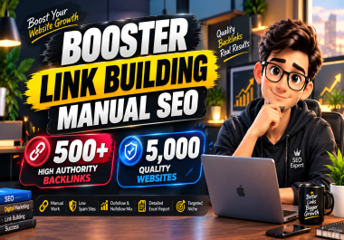 Booster Link Building Service 500+ High Authority Backlinks & 5,000 Tier 2 Blog Comment Backlinks