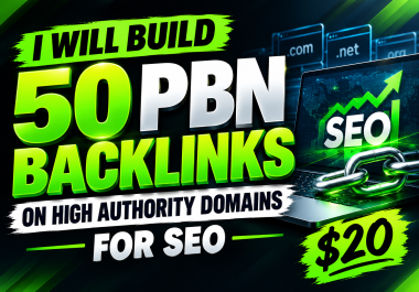 I Will Build 50 Premium PBN Backlinks on High Authority Domains for SEO