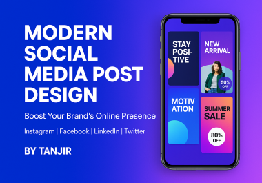 I will create professional social media designs for Instagram,  Facebook,  and more