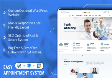 Develop any Healthcare,  Medical or Dental Website with SEO & Appointment System