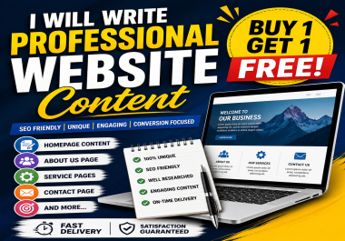 I Will Write Professional SEO Friendly Website Content