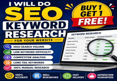 I Will Find Low Competition High Traffic SEO Keywords