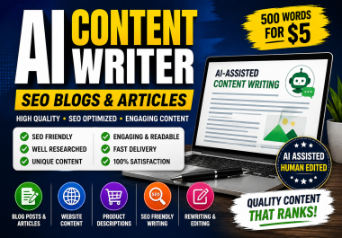 I Will Write SEO Optimized Articles and Website Content