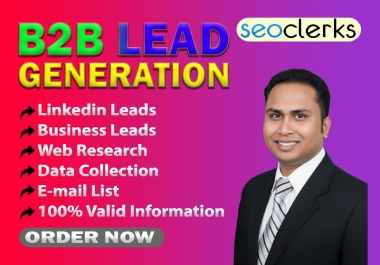 I Will Provide 100 Targeted B2B Leads with Clean,  Verified Email Lists