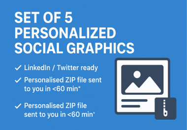Custom LinkedIn Graphics Pack - 5 Personalized Designs for Job Seekers