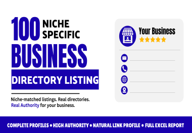 I will build 100 niche-specific business directory listings for your business