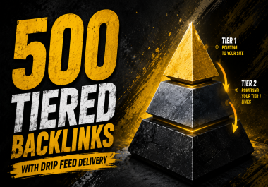 I will build 500 high authority tiered backlinks with drip feed delivery