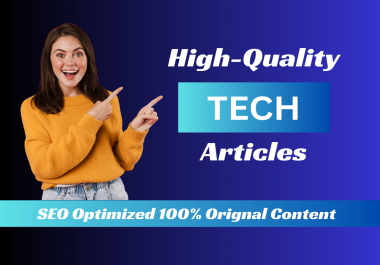 I Will Write Fully SEO-Optimized Tech Articles That Rank on Google
