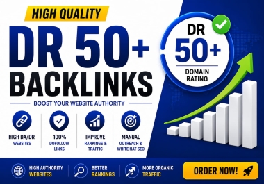 i Will create 10 High DR 50+ Backlinks to Improve ranking