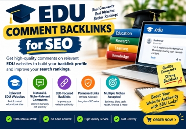 200 High-Quality EDU Comment Backlinks for SEO