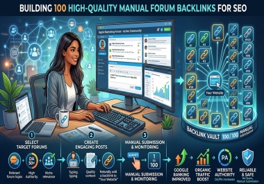 I will build high quality forum backlinks for SEO with manual submission