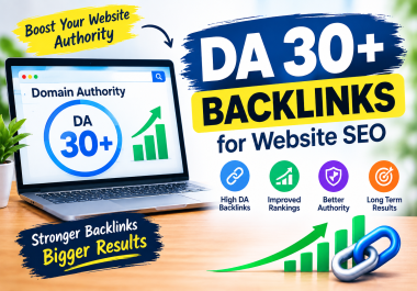 Domain Authority 30+ Backlink Package