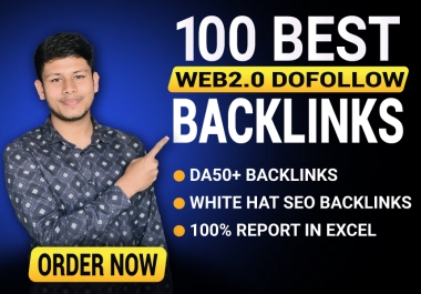I Will Create 100 High Authority Web 2.0 Backlinks to Boost SEO Rankings