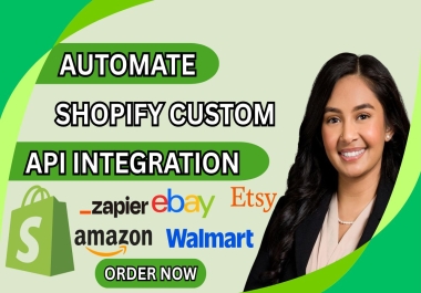 I will build automated shopify store shopify api integration custom app development