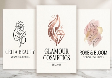 I Will Design a Luxury Cosmetic,  Beauty,  and Floral Feminine Logo