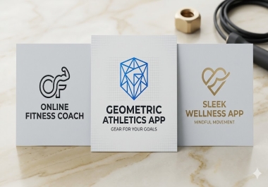 I Will Design a Minimalist Fitness,  Gym,  and Personal Coach Logo